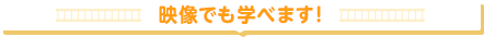 映像でも学べます！