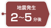 地震発生2〜5分後