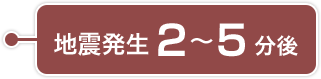 地震発生2〜5分後